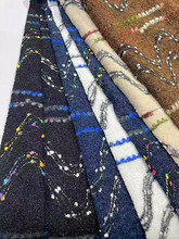 法兰呢电脑绣花  秋冬款时尚服装旗袍面料  柯桥面料