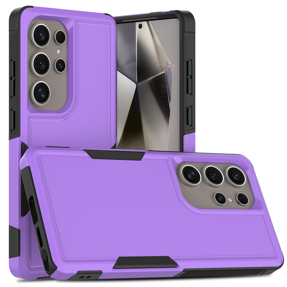 Aplicación transfronteriza Samsung S25Ultra zarpe Funda protectora dos en uno TPU PC Funda para teléfono móvil esmerilada a prueba de caídas de doble capa