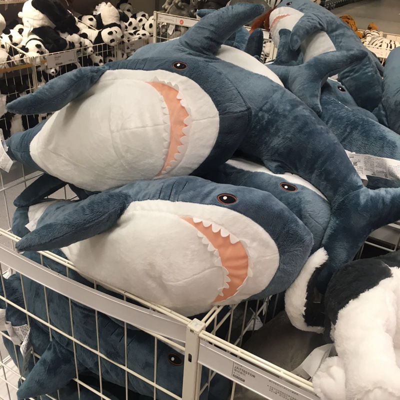 plush toy ah woo shark throw pillow doll factory wholesale large doll internet celebrity super cute doll cute cushion