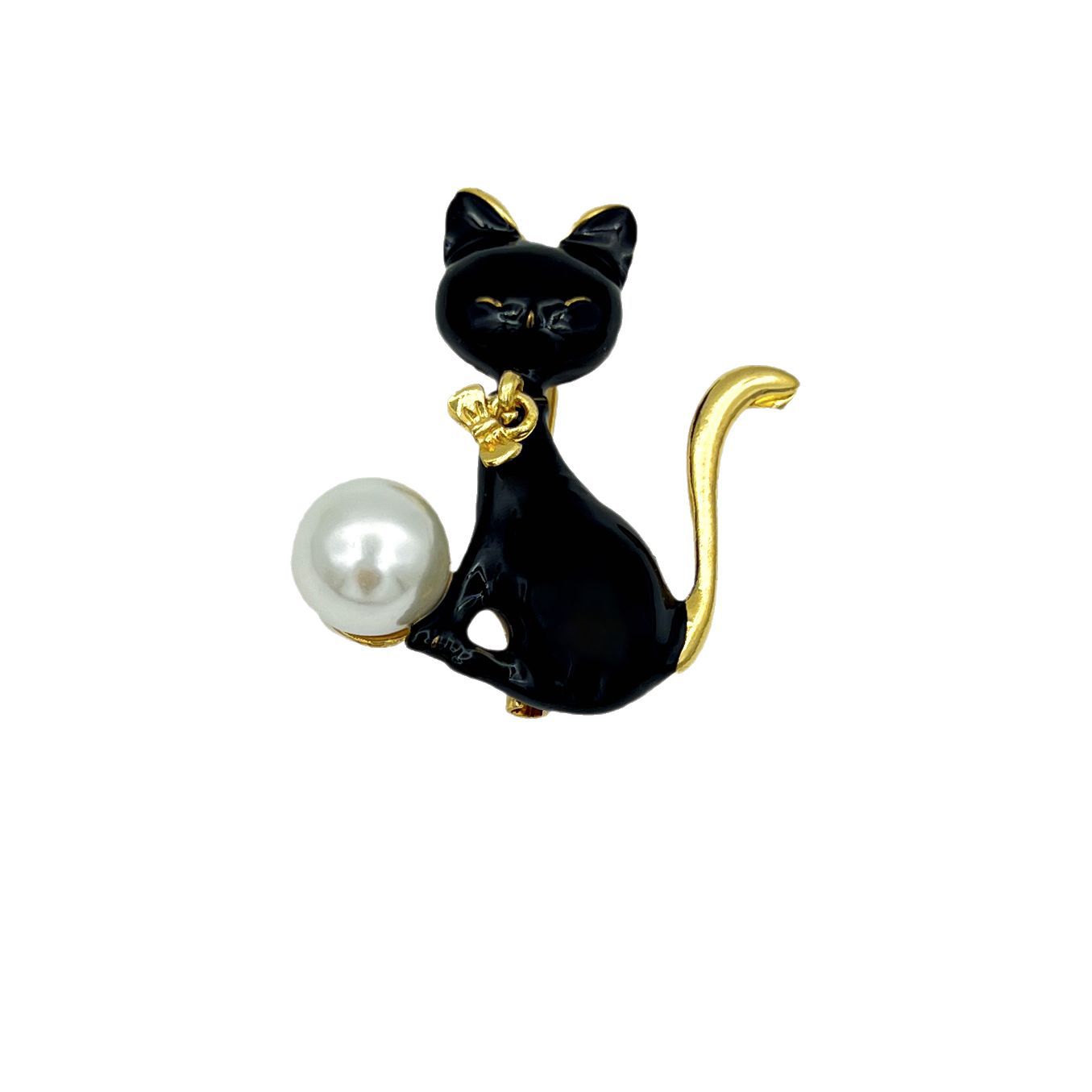 Alloy Enamel Cat Brooch