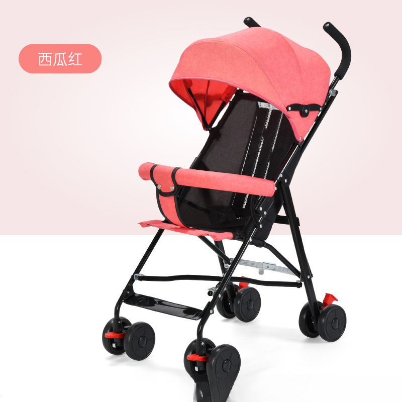 Fábrica directa al por mayor cochecito de bebé puede sentarse y acostarse ligero plegable coche de paraguas de mano para niños un agente