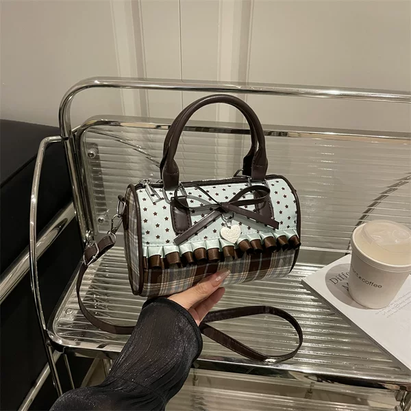 2025 New High-Looking Polka Dot Bow Lace Backpack Plaid Style Girls Versatile School Bag Outing Backpack