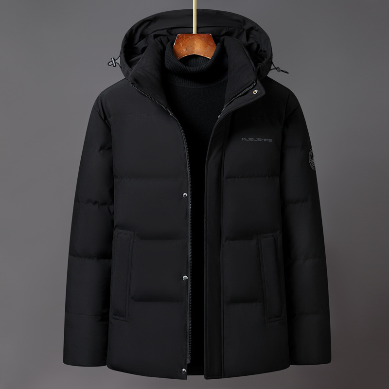 Men's Clothing 2024 Winter New Short Thickened Jacket Men's Fashion Brand Trendy Wide Lapel Dad and Grandpa Silk cotton Jacket_voghion.com