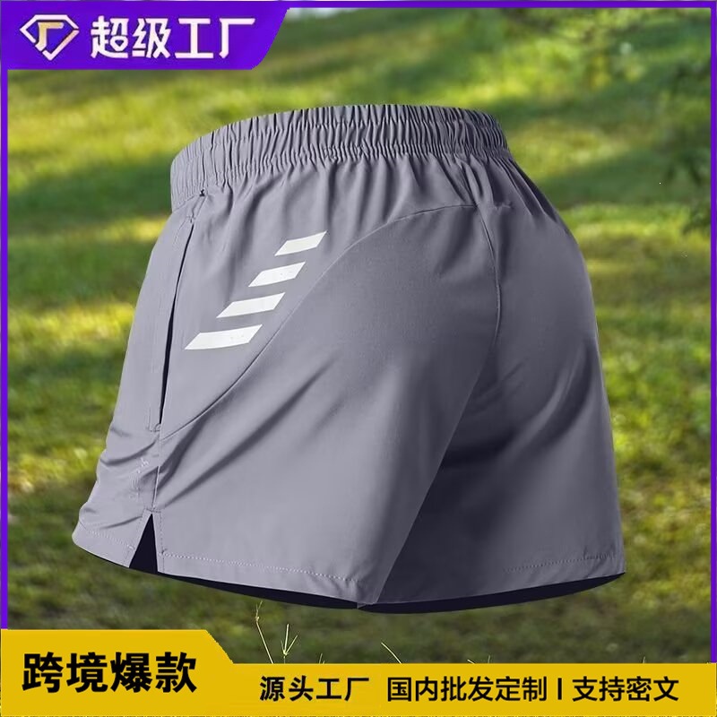 Comercio exterior transfronterizo pantalones cortos de entrenamiento de atletismo masculino pantalones delgados de fitness para correr pantalones rápidos de maratón