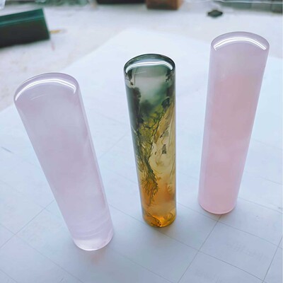 天然水晶玉石印章办公室方形情侣方口印鉴个人厂家直供轻奢风|ms