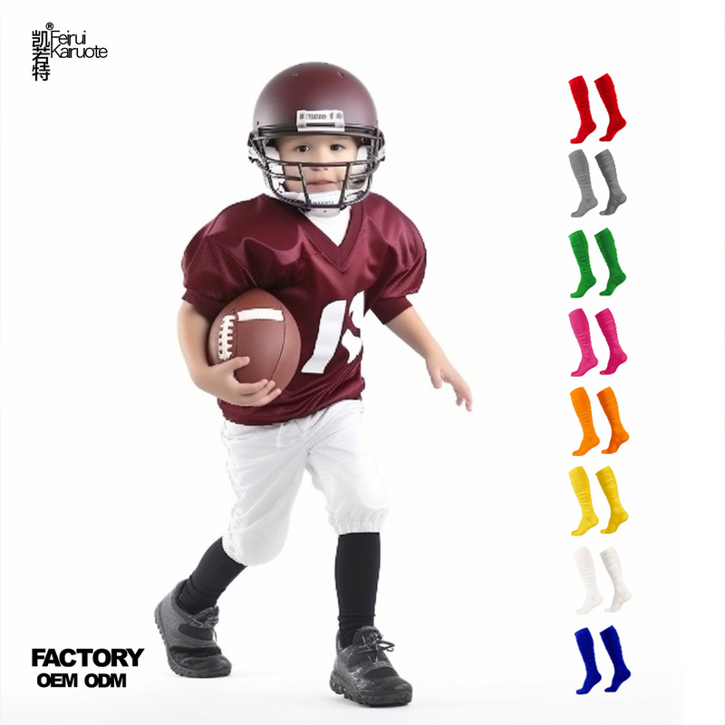 Children's Rugby Socks, Pleated Socks, Youth American Football Long Sports Socks Cs1221, Wholesale and Custom-Made in Stock