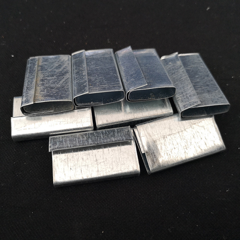 Hebilla de acero de plástico hecha a mano al por mayor de fábrica hebilla de embalaje de hierro galvanizado 1608PET hebilla de embalaje de cinturón de acero de plástico hebilla de acero de plástico