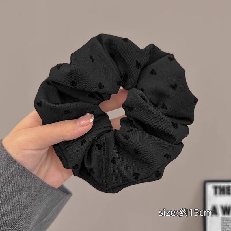 Francés punto de onda gris negro arco de bolas de cabello de bolas de cabello de alta elasticidad correa de cabello joyas de cabello