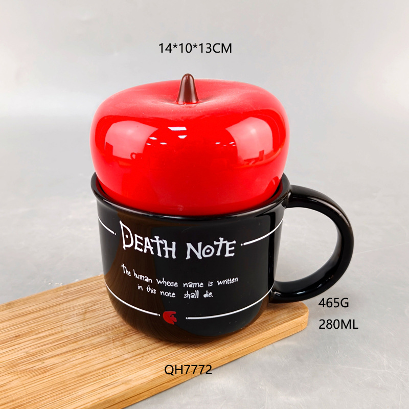 Inventario creativo de manzana tapa de cerámica taza de marca taza Death Note artesanía de cerámica comercio exterior nuevo
