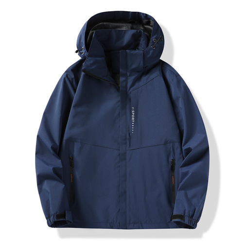 Men's Outerwear Down Jackets New Outdoor Hiking Sports Clothing Men's Windproof Rain Jacket Sports Windbreaker Large Size Jacket