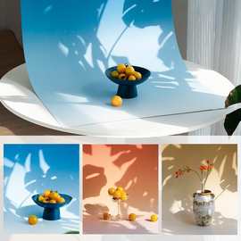 双面蓝白渐变背景纸摄影拍照化妆护肤品美食饰品烘焙蛋糕静物产品