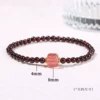Organic crystal pomegranate, bracelet