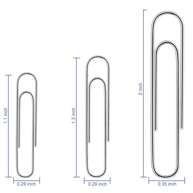 Серебряная никелированная скрепка металлическая скрепка 28/33/50MM канцелярские скрепки трансграничная оптовая торговля