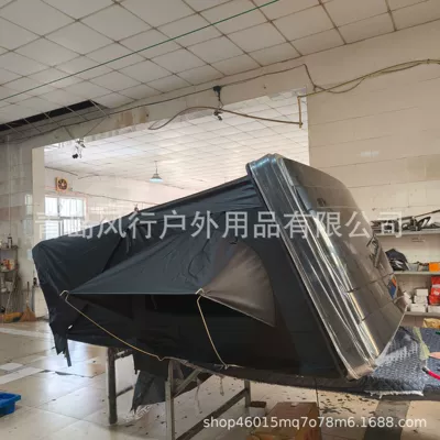 Roof tent ABS hard shell side free to build outdoor car essential Source factory (Avtomobil dam çadırları) - black-16-m-3-4
