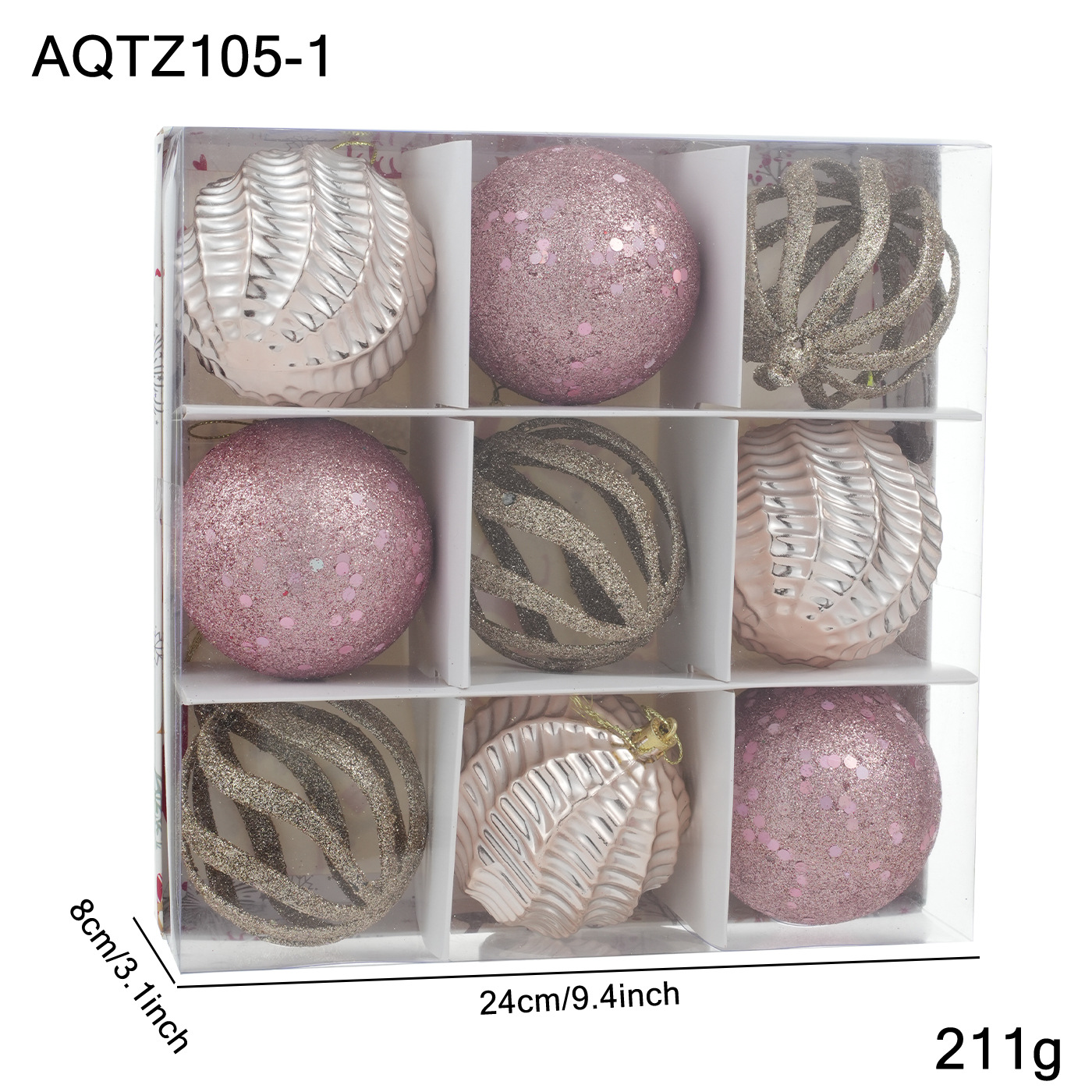 Nuevos productos transfronterizos paquetes de colgantes de bolas de Navidad en caja decoración de árboles de Navidad decoración de atmósfera de vacaciones decoración de colgantes en stock image 9