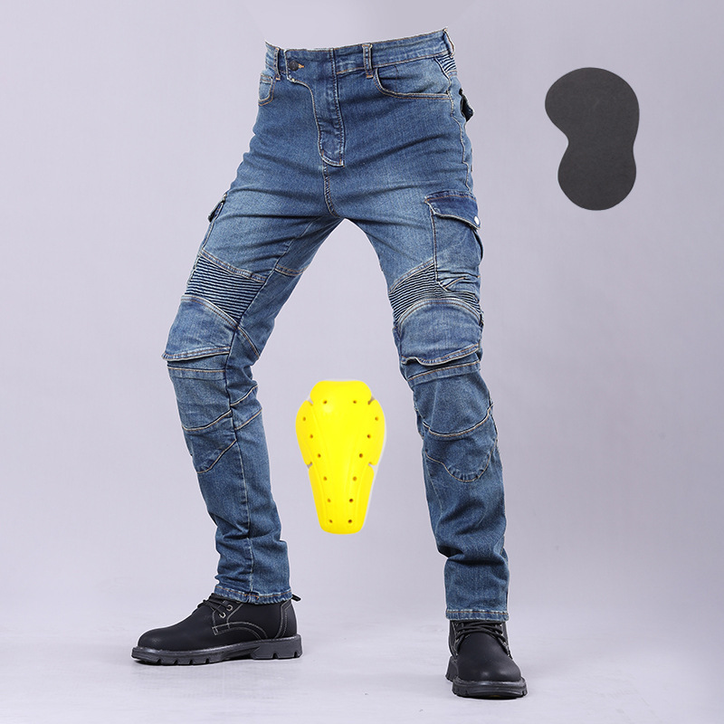 Factory wholesale motorcycle riding denim pants Four Seasons anti-fall Knight motorcycle racing pants protective PK-722