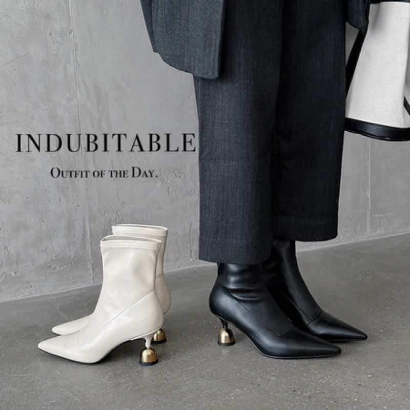 Pointed Toe Kitten Heel Short Boots for Women, Soft Leather, 7cm Small Heel Slim Boots, Nude Boots, Elegant Metal Mid-Heel French Ankle Boots Pointed Toe Kitten Heel Short Boots for Women, Soft Leather, 7cm Small Heel Slim Boots, Nude Boots, Elegant Metal Mid-Heel French Ankle Boots
