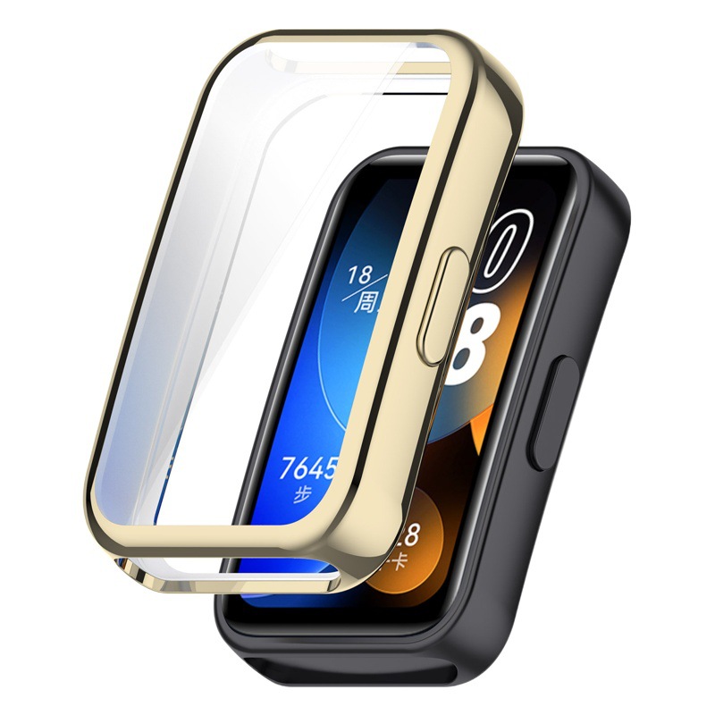 Aplicable Huawei Band 10 9 Funda protectora galvanoplastia HUAWEI band8 NFC Caja de goma suave con todo incluido Tpu