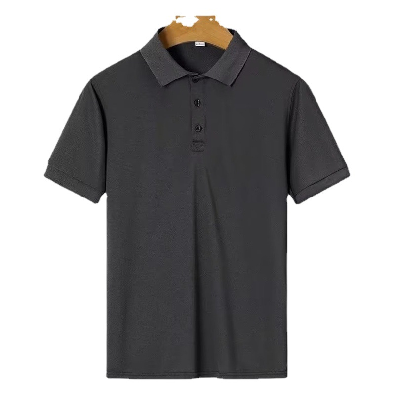 Camiseta de manga corta de solapa de 9 colores camisa de polo de los hombres de verano suelta más tamaño de color sólido herramientas de publicidad logotipo impreso ropa de trabajo