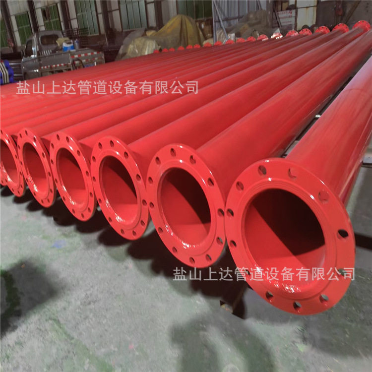 批发各种长度环氧粉末防腐钢管 20#双法兰钢管 273X8双法兰涂塑管