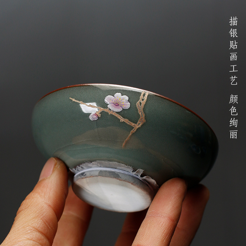 Filtro de té de cerámica hecha a mano neumático de hierro filtro de té de cerámica kung fu creativo té taza de filtro de té accesorios de ceremonia de té