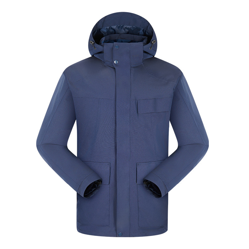 男女兼用3in1着脱式アウトドアツーピース防水防風登山ジャケット作業服スキーウェア|undefined