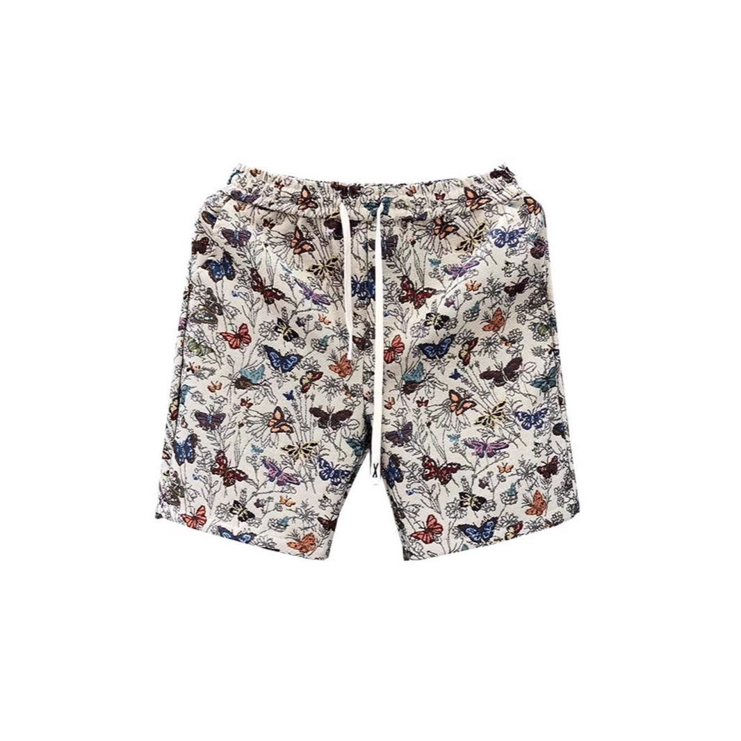 Men's Clothing Men's Quick Drying Beach Surfing Shorts Stylish Versatile Printed Butterfly Five Point Pants For Summer_voghion.com