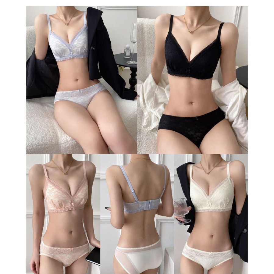 Encaje sin anillo de acero para reunir a la niña pura, sujetador de ropa interior desnuda cómodo y sin costuras de una pieza