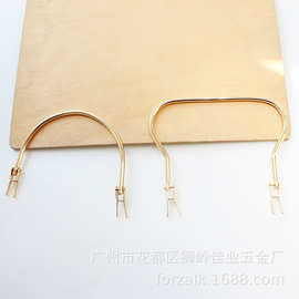 包包手把箱 包五金配件礼品纸盒手提月饼盒金属半圆形小手挽厂家