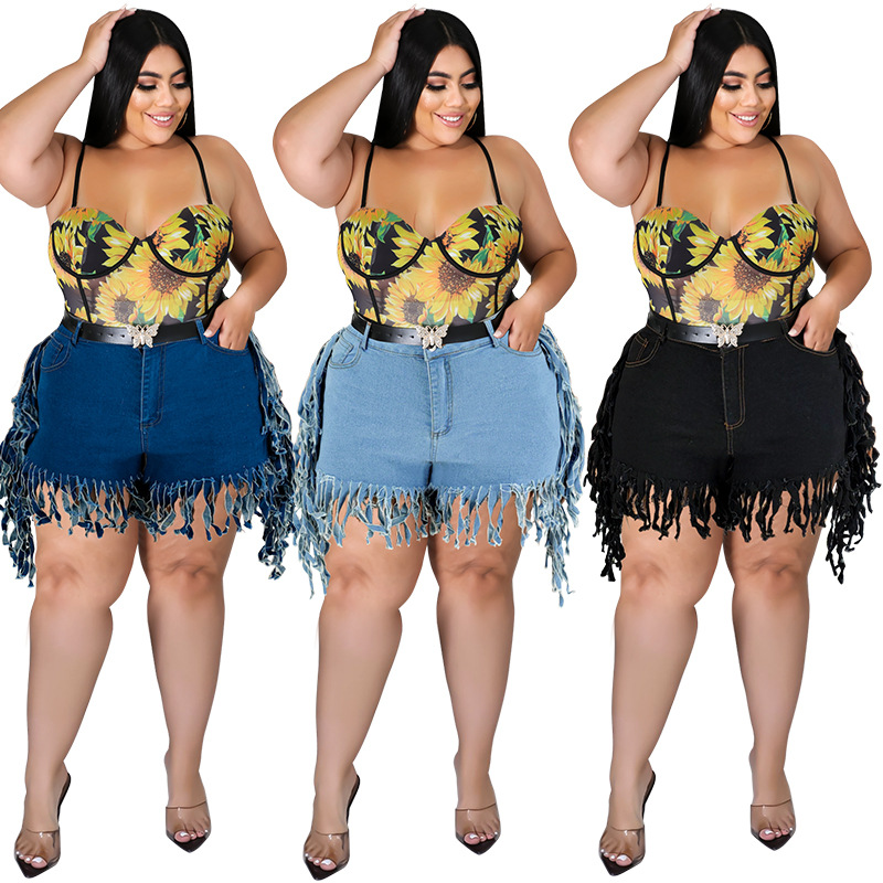 Women's Clothing Women's Sexy Tassel Denim Shorts Style Fashion For Formal & Casual For Women Sexy Tassel Denim Shorts_ecoleips.com