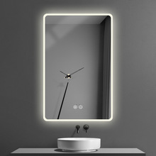 浴室鏡子廠家led智能鏡送貨鋁合金背框壁掛封閉燈帶防霧衛浴鏡