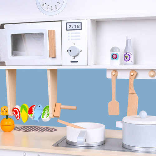 New Style Wooden Japanese Kitchen C Model Child Role-Playing Cut and Cook Fun Cooking Grill Toy New Year Gift