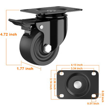 2.5寸3寸低重心牛仔轮万向刹车低重心牛仔轮厂家批发