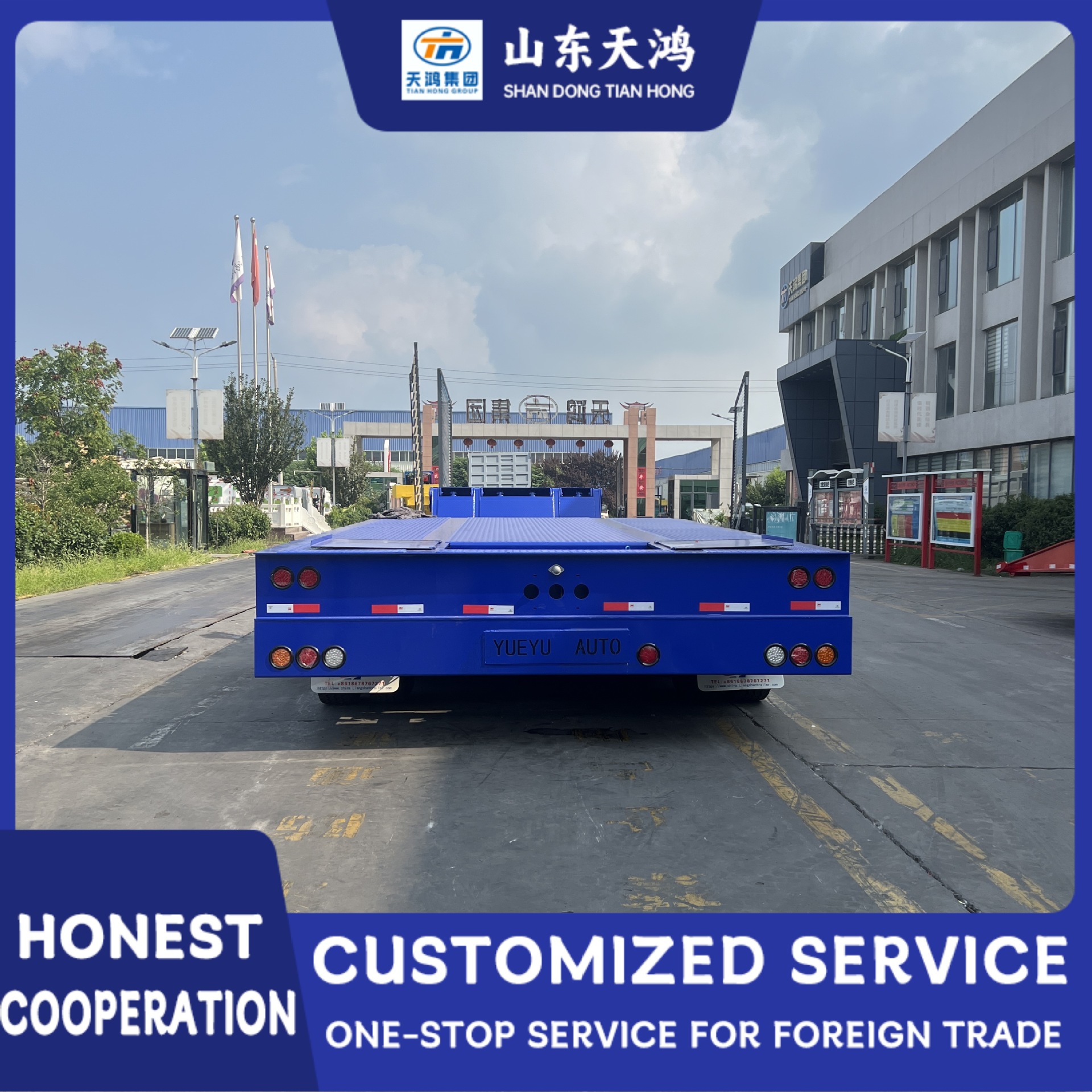 Source Factory Export Wholesale Cross-Border Sales of Large Tow Trailers, Heavy-Duty Folding Goose-Neck Large Item Transport Semi-Trailers