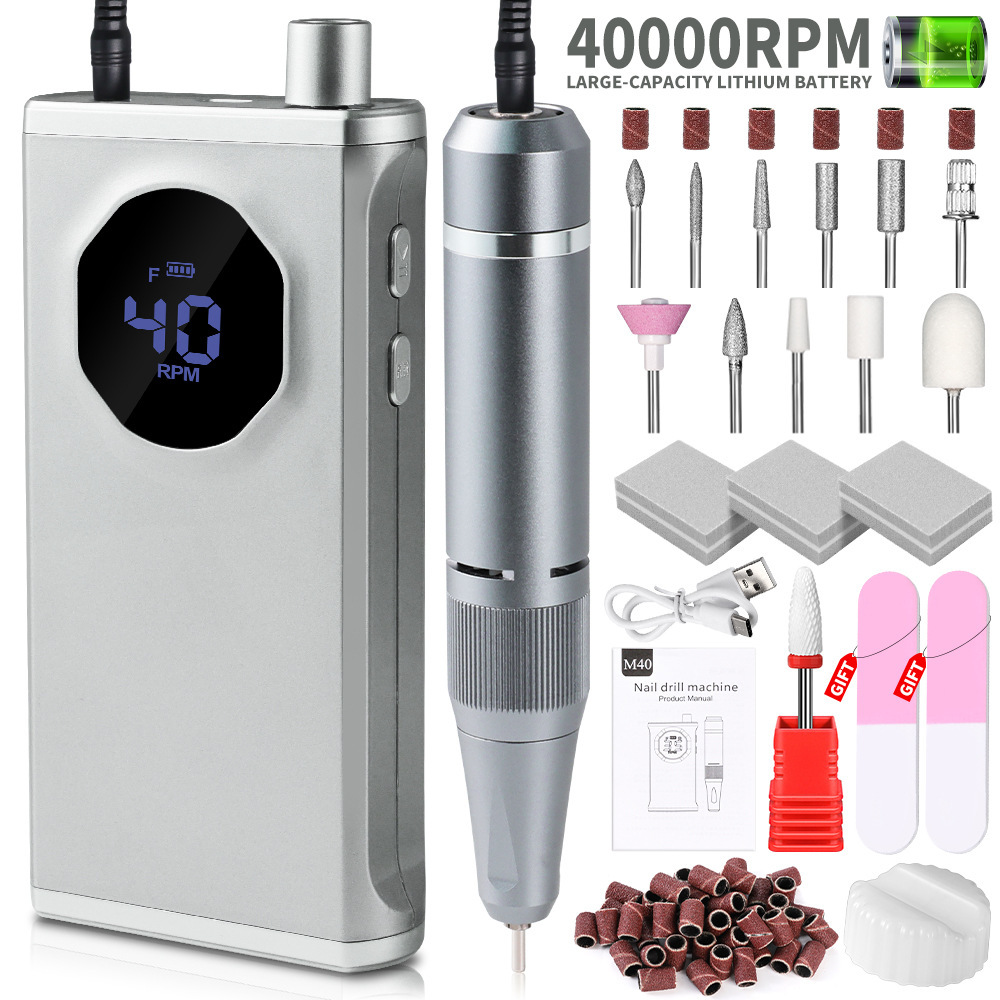 alta potencia nueva máquina de molienda de uñas transfronteriza especial, máquina de molienda de uñas portátil, conjunto de máquina de eliminación de uñas eléctrica profesional