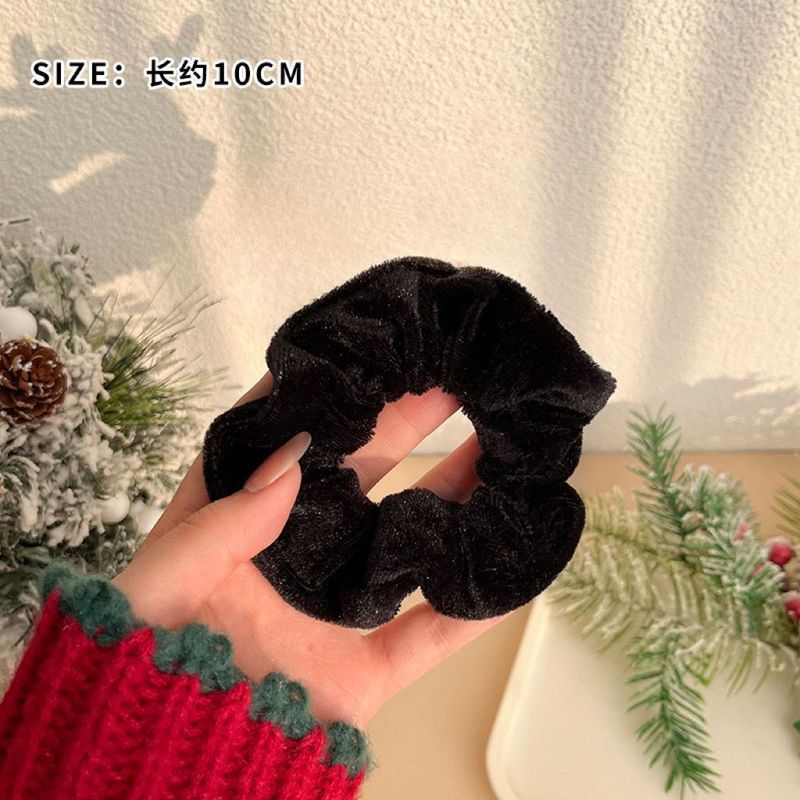 圣诞节小鹿毛绒大肠发圈女高弹力耐用发绳可爱公仔橡皮筋发饰头绳|undefined