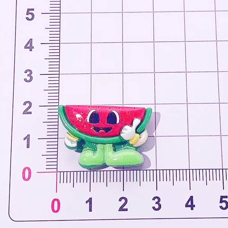 Accesorios de resina de muñeca de fruta de dibujos animados diy crema pegamento para el cabello papelería caja de hebilla de zapatos material colgante de frutas animales