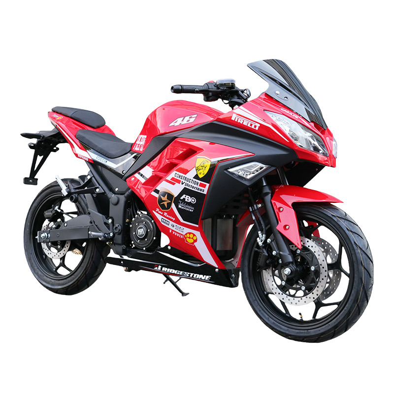 Fábrica exporta motocicleta eléctrica Little Ninja V6 de alta potencia para carreras R3, motocicleta eléctrica de largo alcance, auto deportivo de calle.