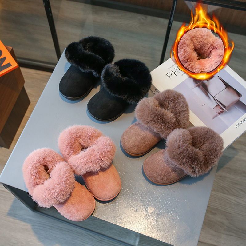 Kinderschneestiefel 2023 Winter Neue Mode Herren- und Damenbabys 0-3 Jahre alt Plüsch verdickte warme weiche Sohle_voghion.com