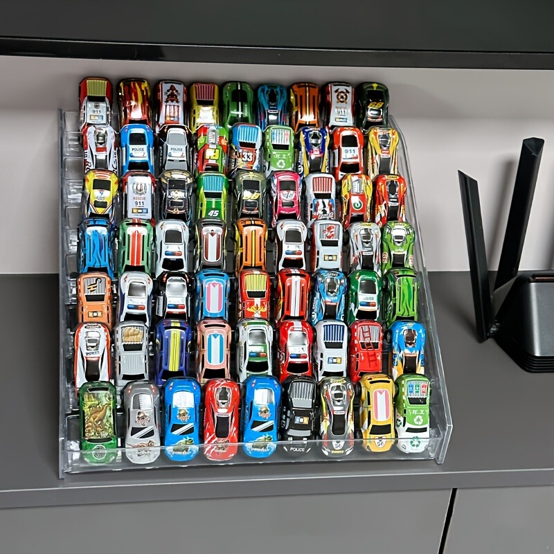 Alloy Model Car Display Rack 1:64 Hot Wheels Tomeka Ladder Transparent Storage Box Multi-Layer Storage Rack