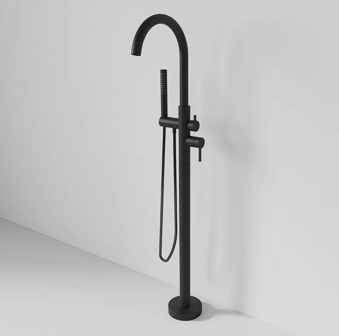 bañera de acrílico negro independiente hogar hotel de alojamiento sin costuras personalidad europea pequeña casa redonda color