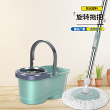 旋转拖把甩干桶双驱动批发家用懒人手压带轮八字拖把桶套装