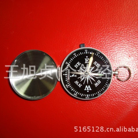 Компас из нержавеющей стали с откидной крышкой, увеличительное стекло, мусульманский складной компас, подарочное позиционирование, прямой пресс вручную