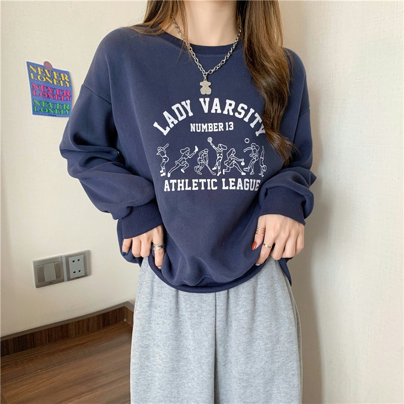 Sudera para Mujer 2024, Modelo Delgado y Holgado, Manga Larga, Casual, Estilo Coreano de Moda en Instagram, Ropa Multiusos, Envío por Unidad