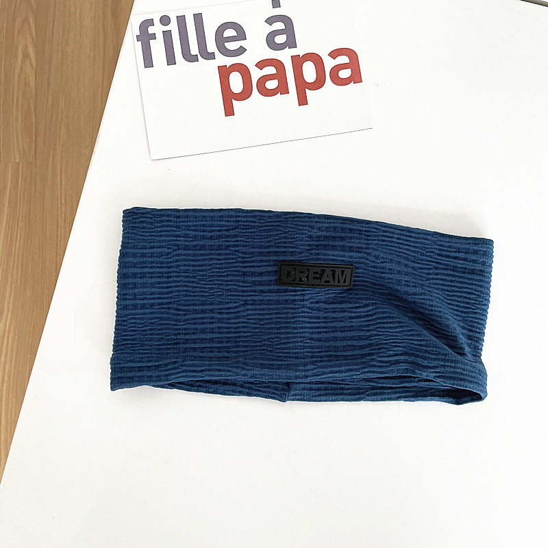 Verano delgado correa de pelo para mujeres suave y cómodo estilo coreano inins viento amplio borde lavar la cara correa de pelo letras sólidas adornos para el pelo