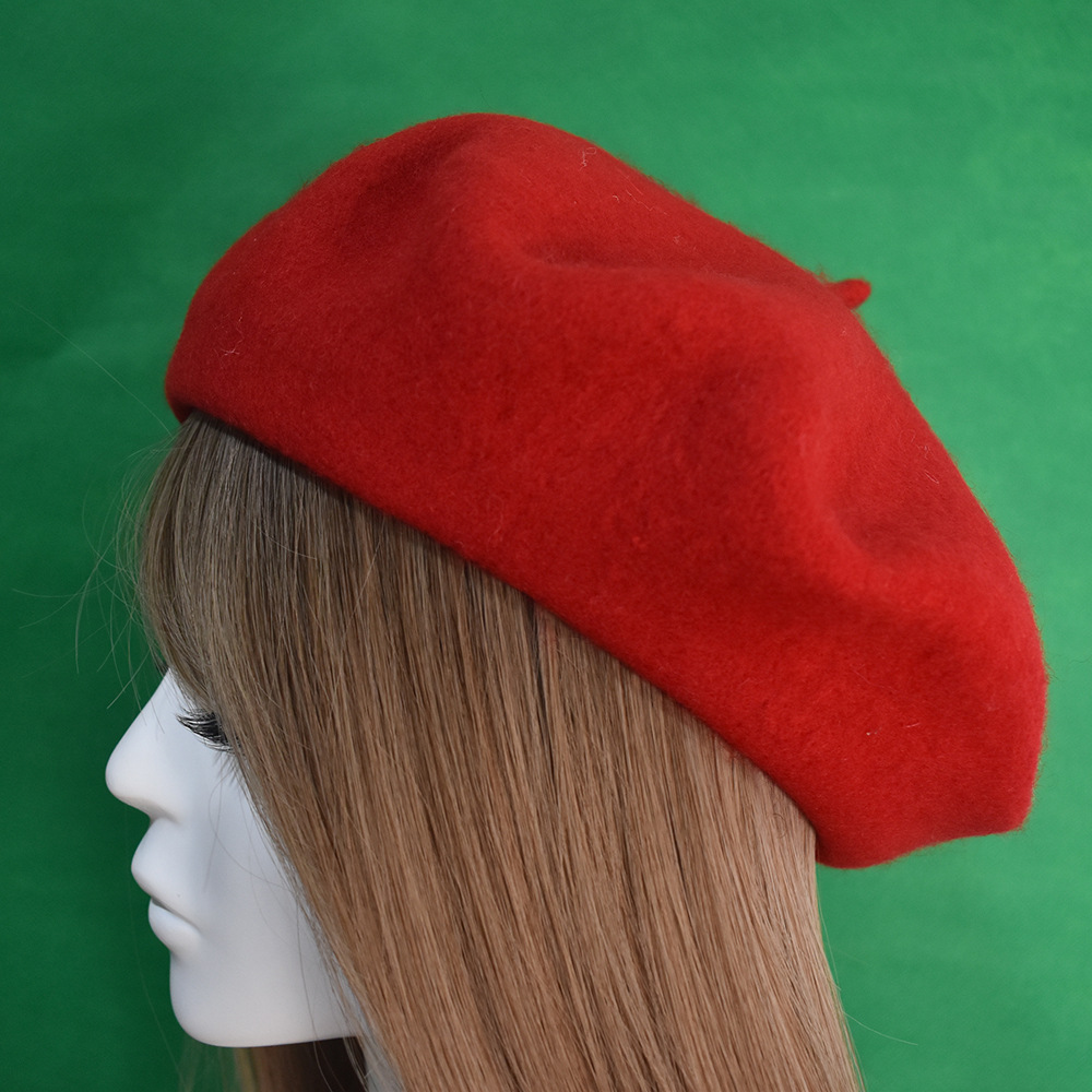 Unisex dam ull premium basker Höst/vinter vintage målarhatt Newsboy hatt rosa_voghion.com