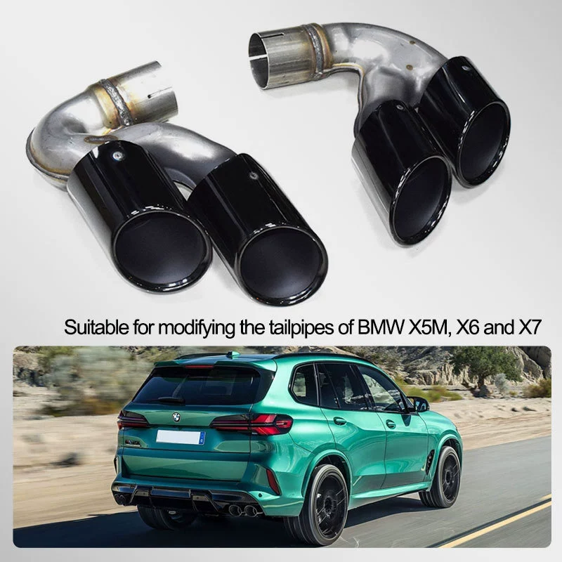 Горячая продажа, подходит для BMW X5 MX6 X7, модифицированный глушитель, выхлопная труба, G05 G06 G07, углеродное волокно, нержавеющая сталь, четыре выхода