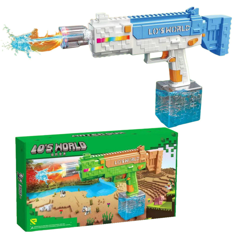 Pixel square flash fire electric water gun SQ20 summer scenic drifting water simulation children's toys wholesale