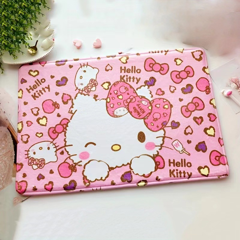 Flannel Children's Cartoon Foot Mat, Girl's Floor Mat, Entryway Carpet, Bathroom Kitchen Mat, Cute Mouse Design