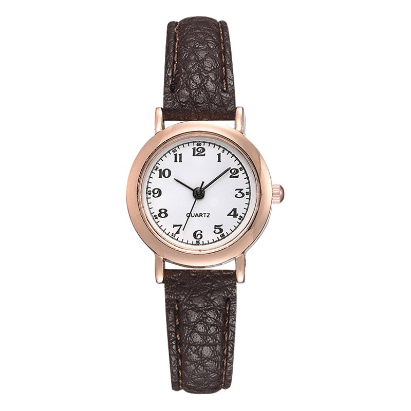 INS super popular reloj de estilo preppy Correa delgada para mujer dial pequeño temperamento Examen de estudiante simple estilo de cinturón artístico pequeño